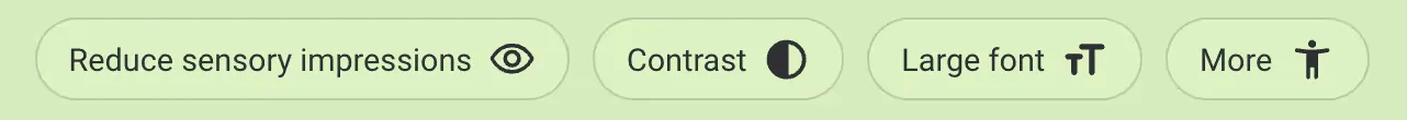 Accessibility toolbar with contrast and text size controls