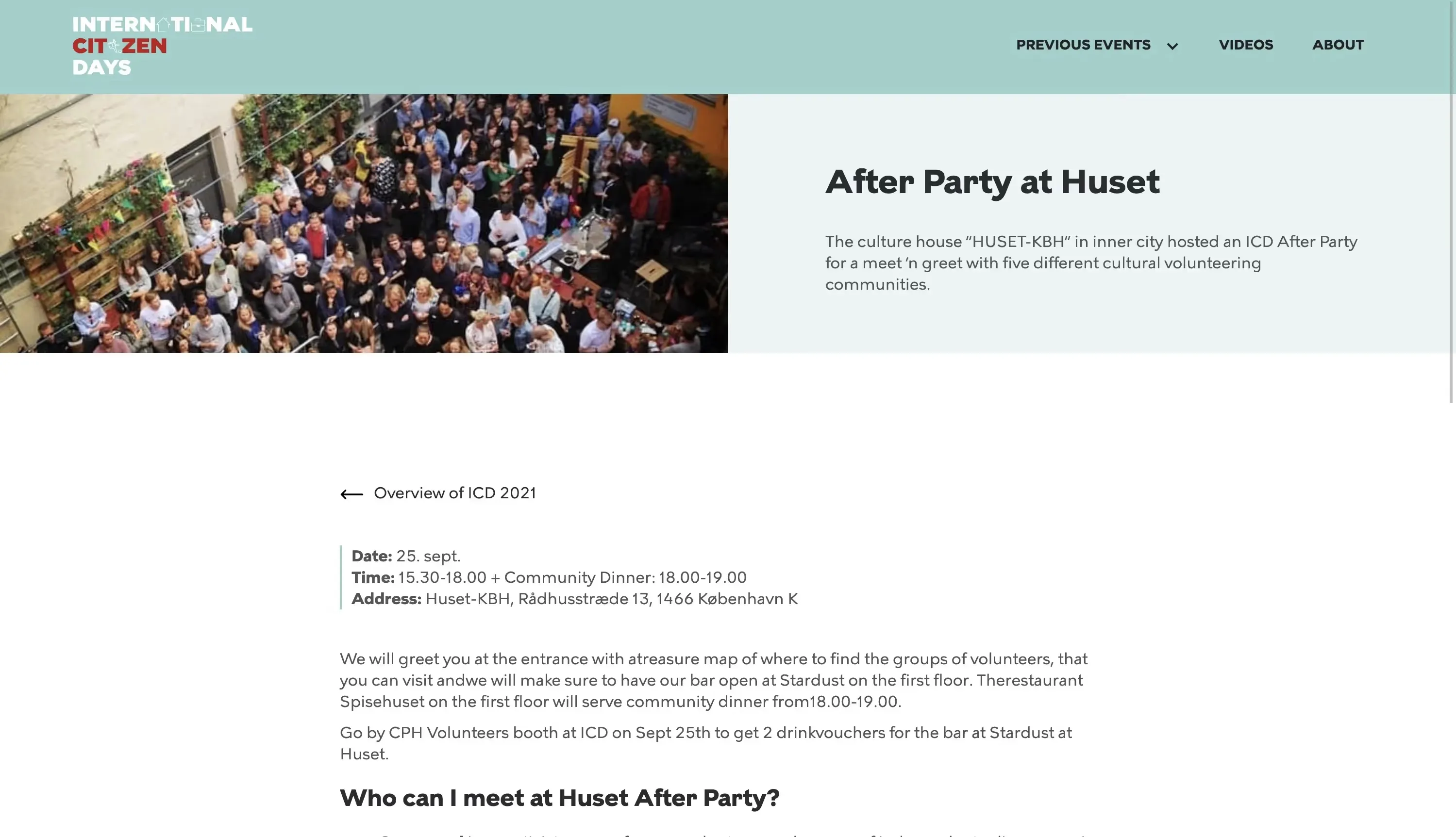 Online afterparty