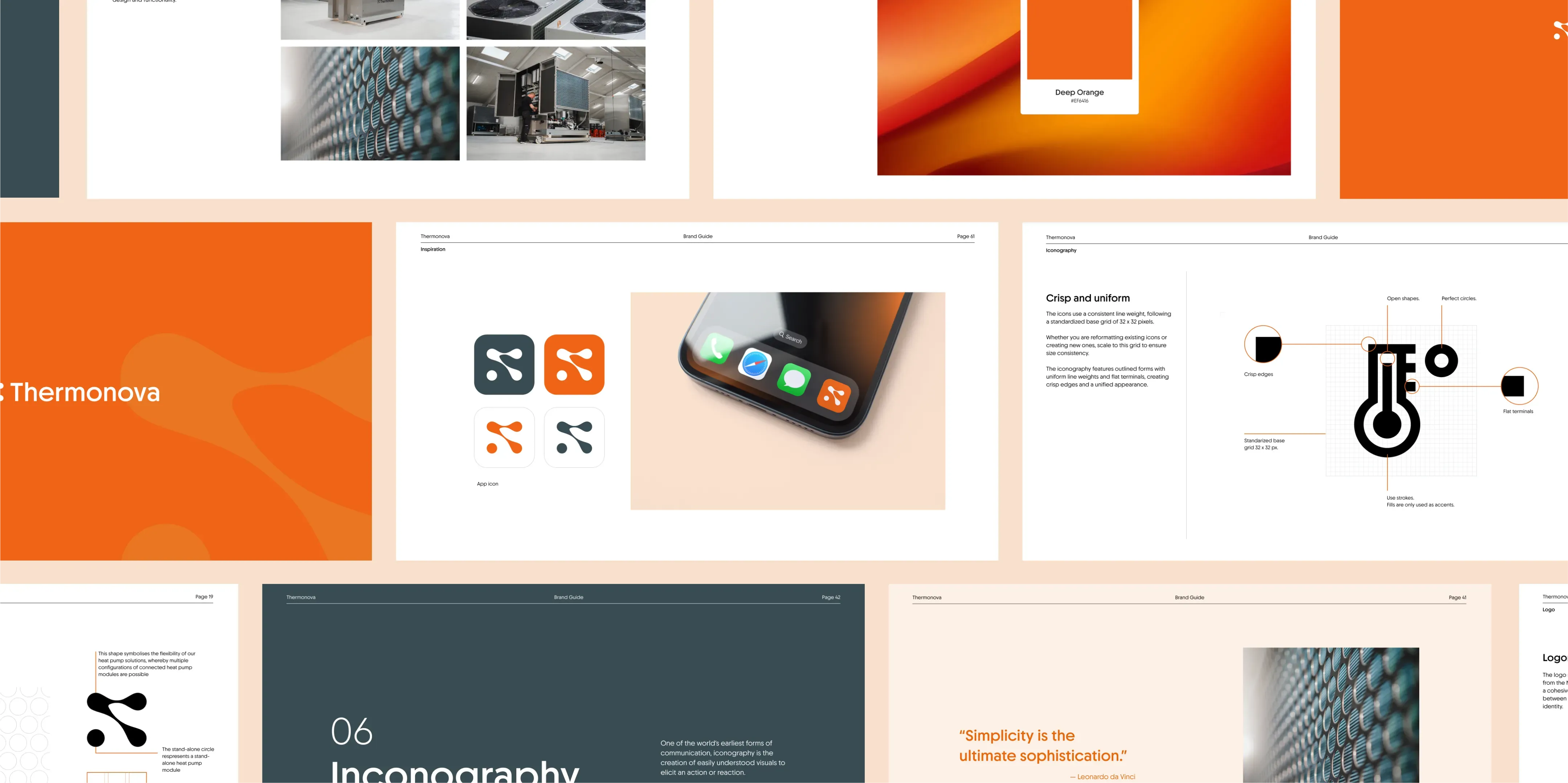 Spread from the Thermonova brand guide