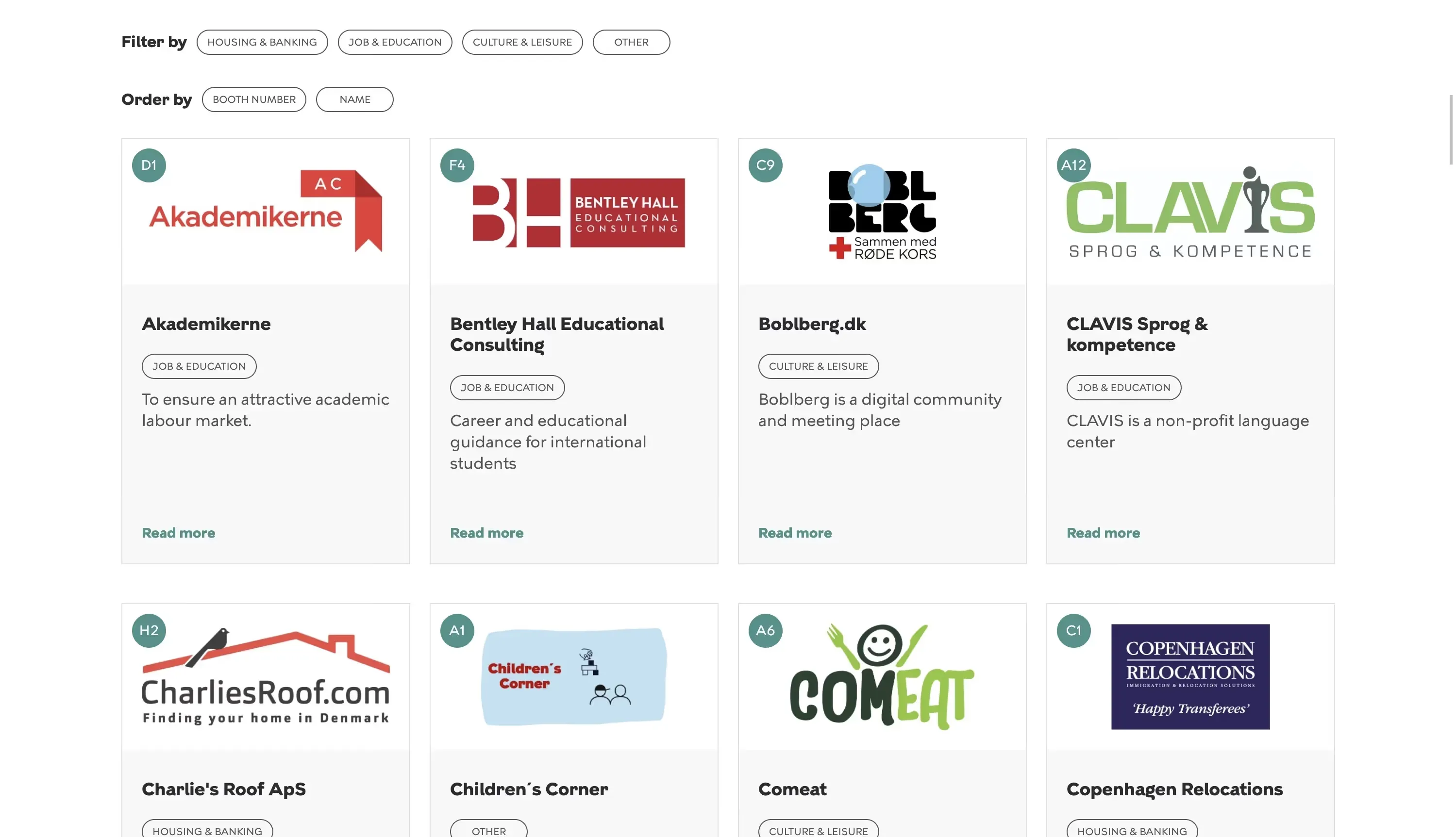 Organisations taking part