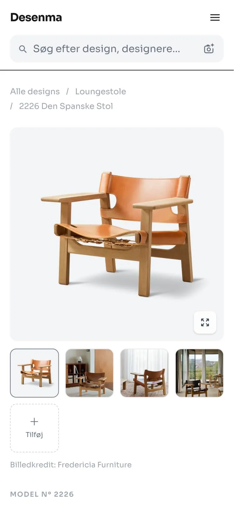 Encyclopedia entry for the 2226 Spanish Chair by Børge Mogensen